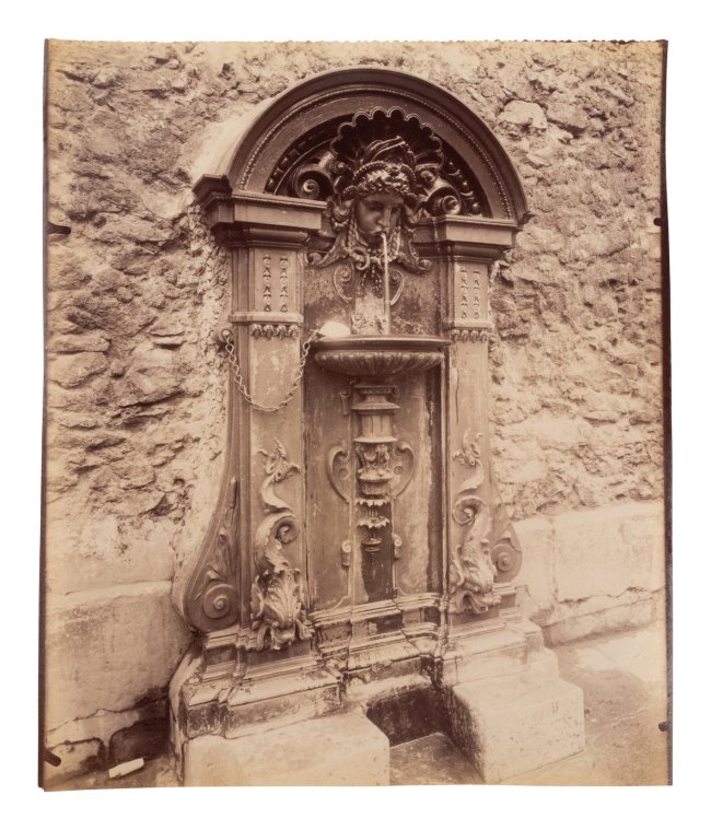 Eugène Atget (French, 1857-1927) 'Fontaine, rue Geoffrey Saint-Hilaire' 1905