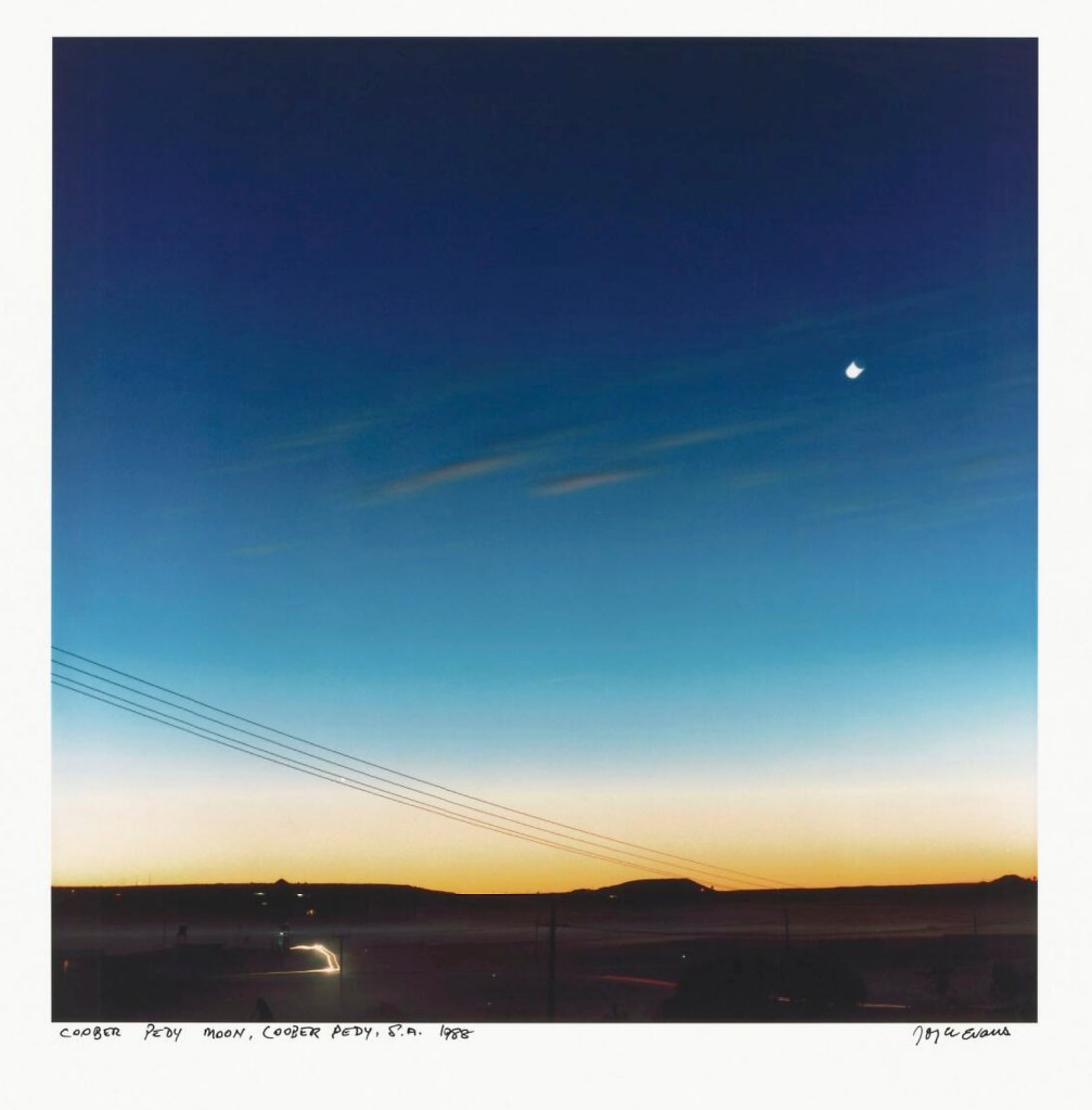 Joyce Evans (Australian, 1929-2019) 'Moon over Coober Pedy, South Australia' 1988