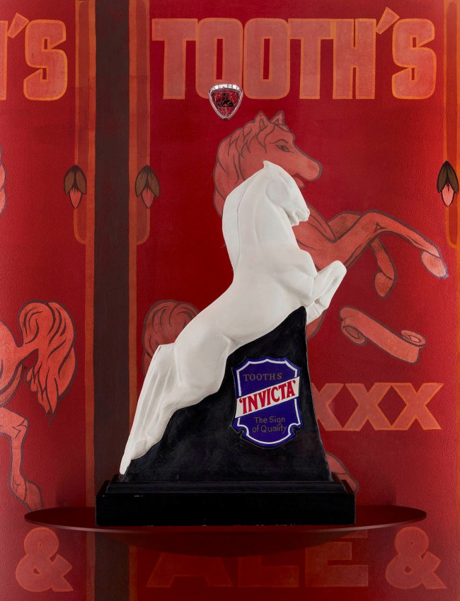 Tooth & Co Ltd (Sydney, New South Wales, Australia) 'Advertising signage (1 of 5), white horse rampant' c. 1930s (installation view)