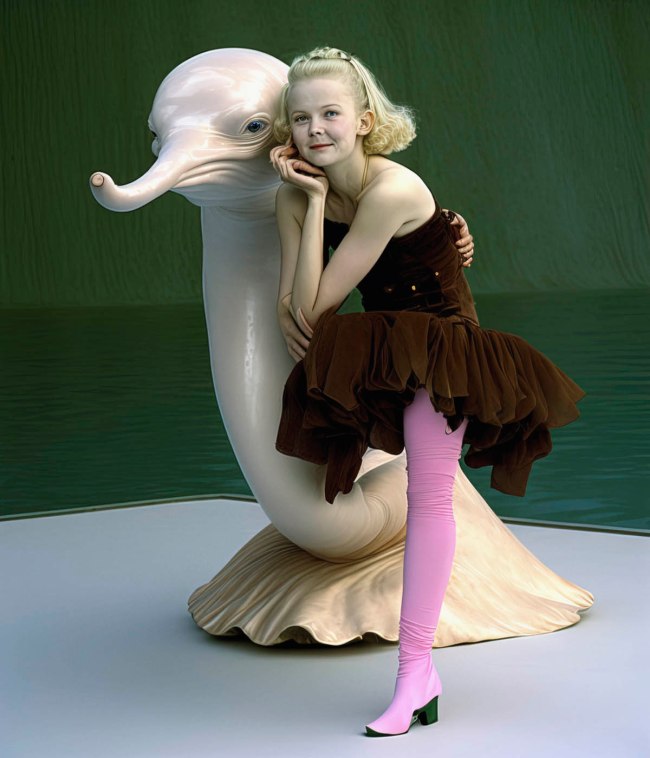 Charlie Engman (American, b. 1987) 'Dolphin Lady' Nd