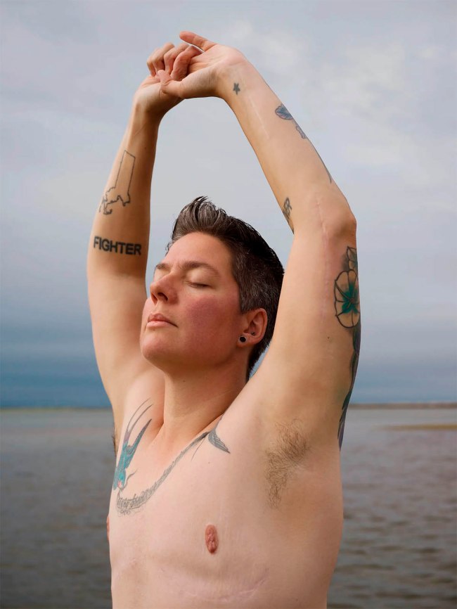 Jess T Dugan (American, b. 1986) 'Self-portrait (reaching)' Nd