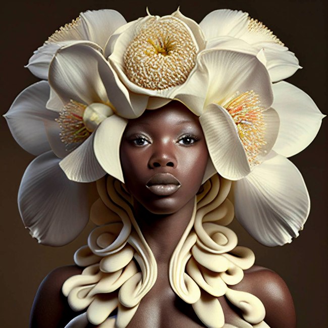 Alina Gross (Ukrainian, b. 1980) 'Femme Orchid' (Orchid Woman) Nd