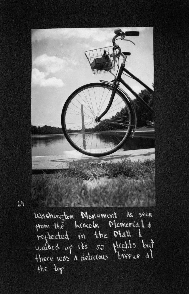 Ruth Orkin (American, 1921-1985) 'Washington Monument as seen from the Lincoln Memorial & reflected in the Mall' Washington D.C., 1939
