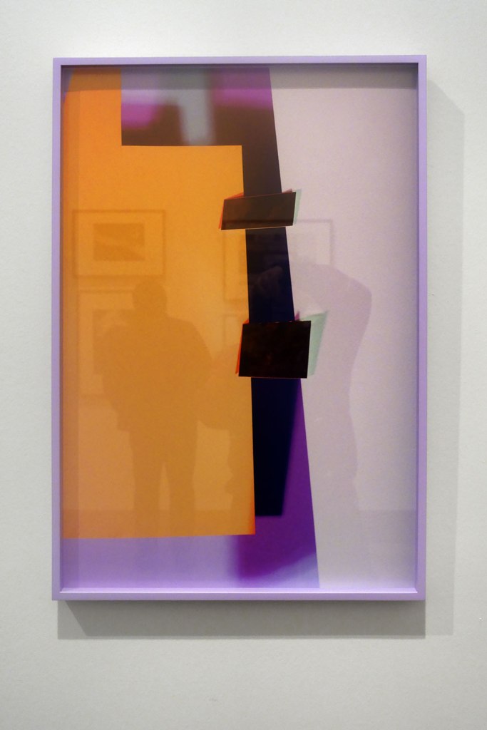 Installation view of the exhibition Photography: Real & Imagined at The Ian Potter Centre: NGV Australia, Melbourne showing Lydia Wegner's 'Purple square' (2017)