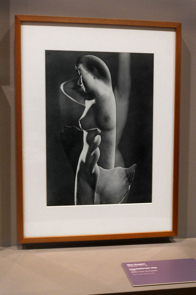 Installation view of the exhibition 'Photography: Real & Imagined' at The Ian Potter Centre: NGV Australia, Melbourne showing Max Dupain's 'Impassioned clay' (1936)