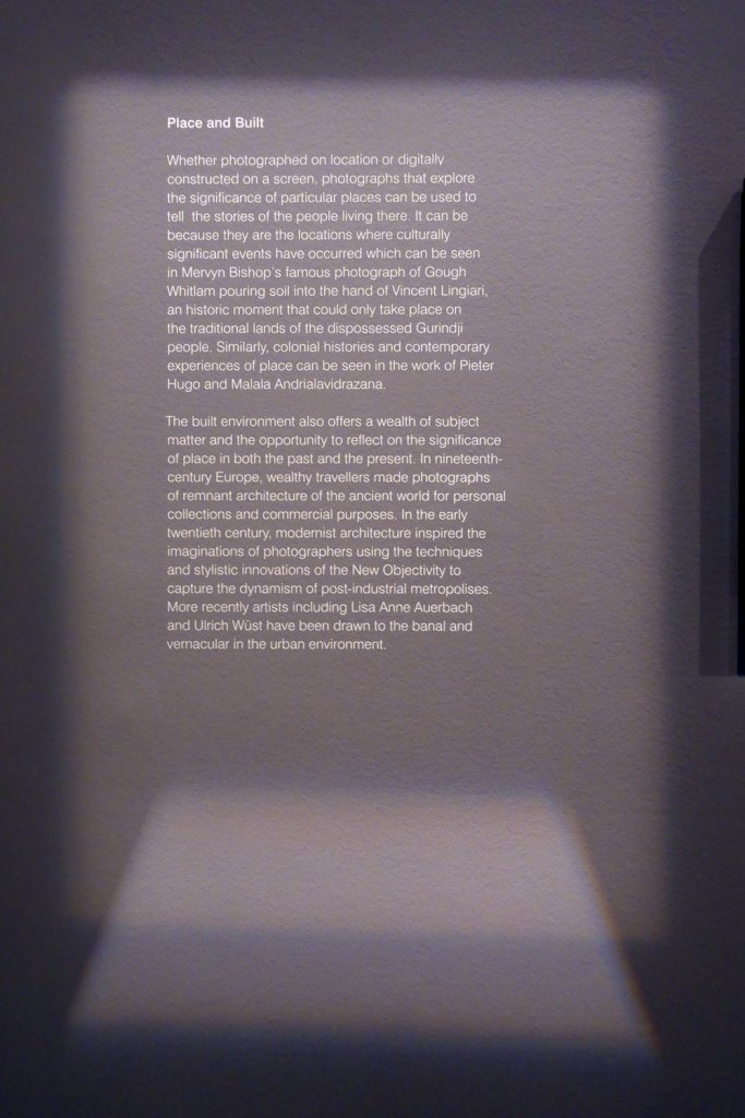 Place and Built wall text from the exhibition