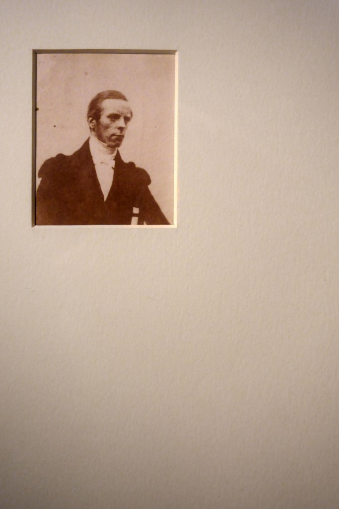 Installation view of the exhibition 'Photography: Real & Imagined' at The Ian Potter Centre: NGV Australia, Melbourne showing William Henry Fox Talbot's 'Portrait of a man' (c. 1844)