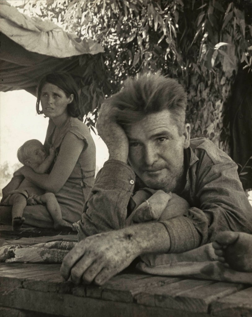 Dorothea Lange (American, 1895-1965) 'Drought Refugees from Oklahoma Camping by the Roadside, Blythe, California' August 17, 1936