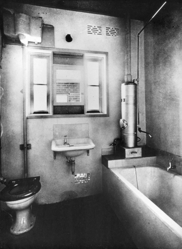F. Oswald Barnett (Australian, 1883-1972) 'Bathroom interior' c. 1935