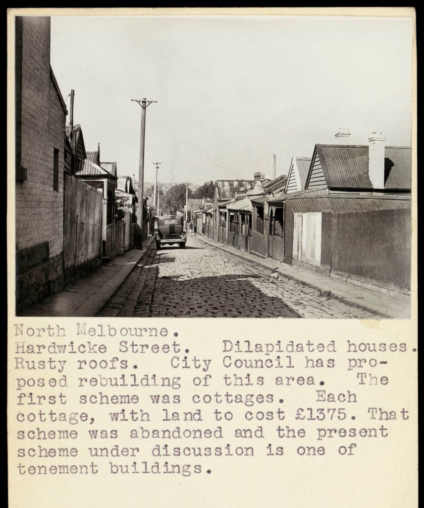F. Oswald Barnett (Australian, 1883-1972) 'North Melbourne. Hardwicke Street' c. 1935