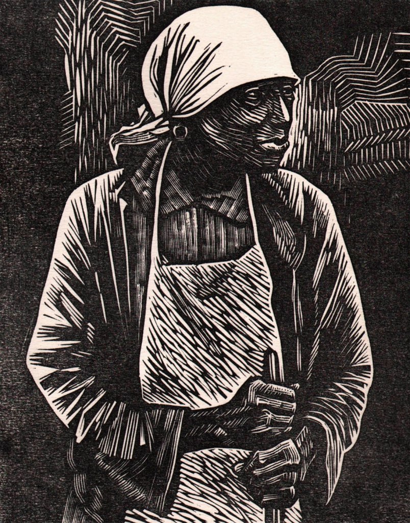 Elizabeth Catlett (American, 1915-2012) 'Survivor' 1983