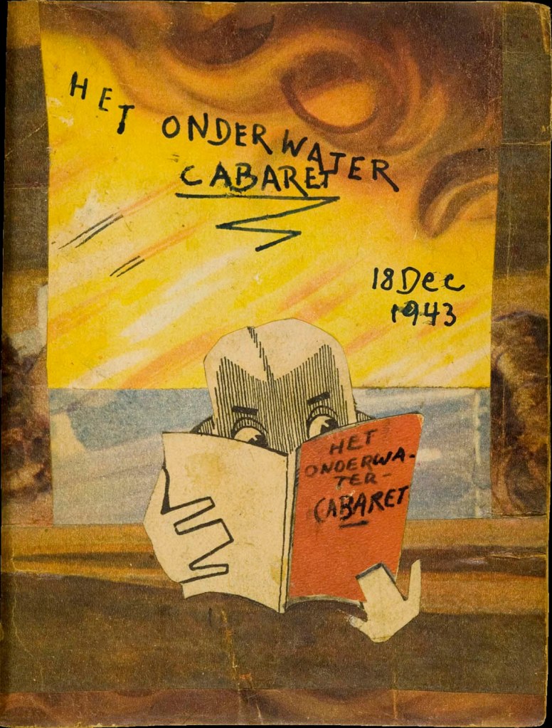 Curt Bloch (German Jewish, 1908-1975) 'Het Onderwater Cabaret', Magazine cover 1st volume, no. 18 from 18.12.1943