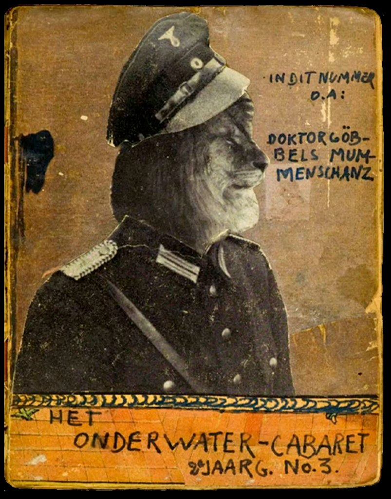 Curt Bloch (German Jewish, 1908-1975) 'Het Onderwater Cabaret', Magazine cover 2nd volume, no. 3 from 15.01.1944