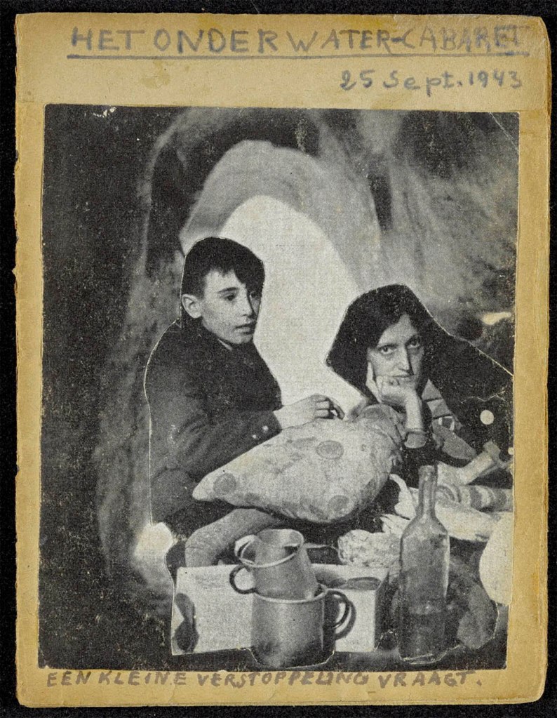 Curt Bloch (German Jewish, 1908-1975) 'Het Onderwater Cabaret', Magazine cover from 25.09.1943 from the exhibition '"My verses are like dynamite": Curt Bloch's 'Het Onderwater Cabaret'' at the Jewish Museum Berlin, February - May, 2024