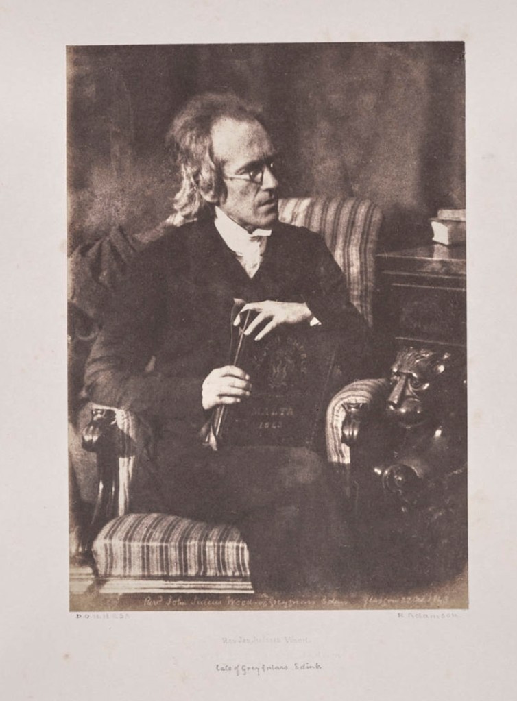 Hill & Adamson (Scottish, active 1843-1847) Robert Adamson (Scottish, 1821-1848) David Octavius Hill (Scottish, 1802-1870) 'Rev Jas Julius Wood, Late of Greyfriars, Edinb.' 1843 (detail)