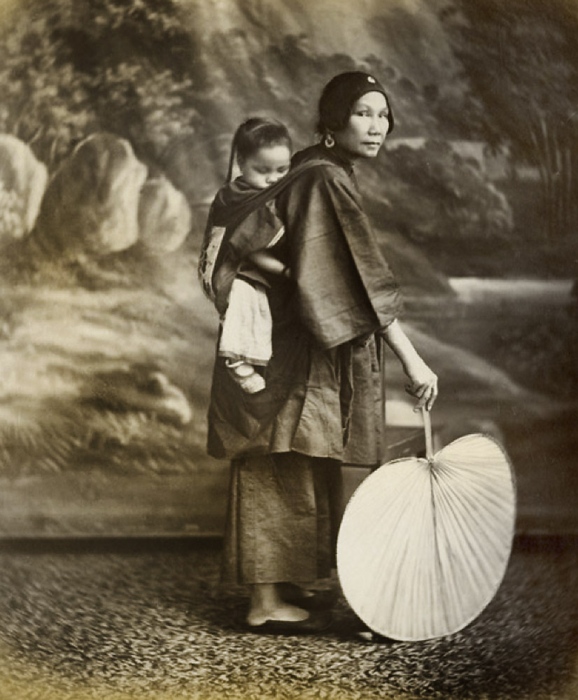 Lai Fong (Chinese, c. 1839-1890), Afong Studios. 'Caregiver' Caregiver [Woman carrying child] 1870s