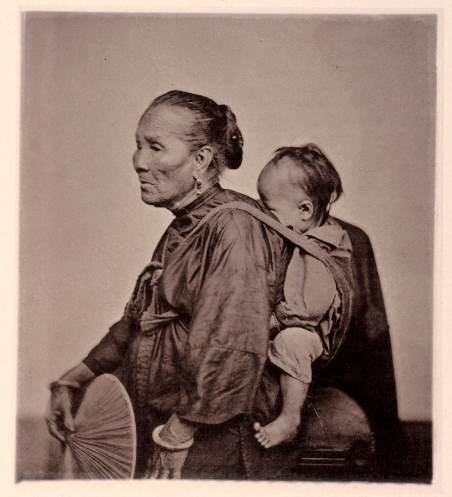 John Thomson (Scottish, 1837-1921) 'Older Woman Carrying Child' c. 1868