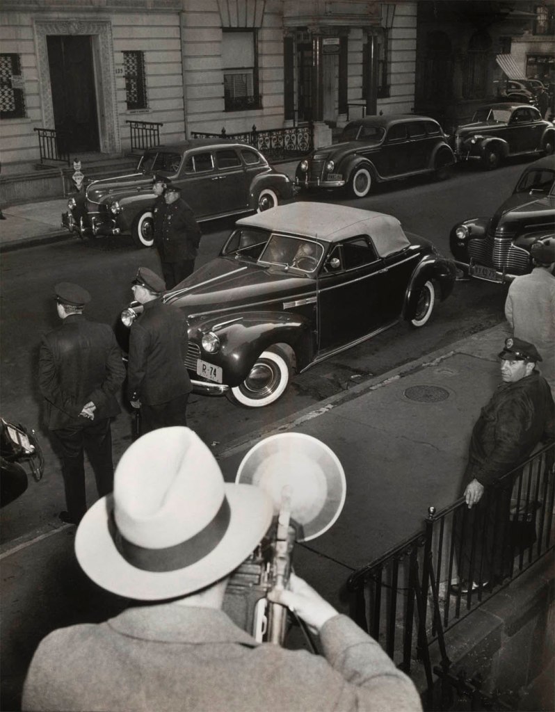 Weegee (Arthur Fellig) (American born Ukraine, 1899-1968) 'Harry Maxwell shot in a car' 1941