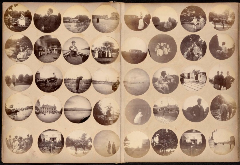 Herbert Bell (English, 1856-1946) Frederick Nutt Broderick (English, about 1854-1913) Gustave Hermans (Belgian, 1856-1934) Anthony Horner (English, 1853-1923) Michael Horner (English, 1843-1869) C. W. J. Johnson (American, 1833-1903) Léon & Lévy (French, active 1864-1913 or 1920) Léopold Louis Mercier (French, b. 1866) Neurdein Frères (French, founded 1860s, dissolved 1918) Louis Parnard (French, 1840-1893) Alfred Pettitt (English, 1820-1880) Francis Godolphin Osborne Stuart (British born Scotland, 1843-1923) Unknown maker Valentine & Sons (Scottish, founded 1851, dissolved 1910) L. P. Vallée (Canadian, 1837-1905) York and Son J. Kühn (French, active Paris, France 1885 - early 20th century) '[Amateur World Tour Album, taken with early Kodak cameras, plus purchased travel photographs by various photographers]' (2 page spread)