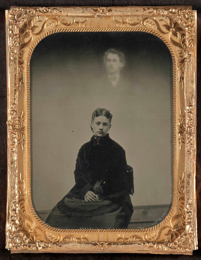Unknown maker (American) '[Seated Woman with "Spirit" of a Young Man]' about 1865-1875
