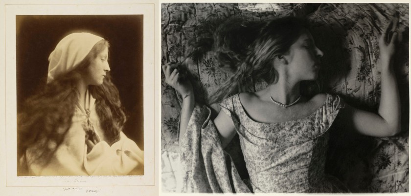 L-R: 'The Dream (Mary Hillier)' by Julia Margaret Cameron, 1869; 'Untitled', 1979 by Francesca Woodman
