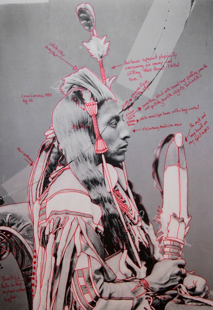 Wendy Red Star (American/Apsáalooke, b. 1981) 'Peelatchiwaaxpáash / Medicine Crow (Raven)' 2014