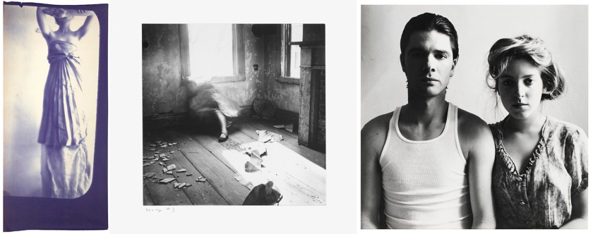 L-R: 'Untitled', from the 'Caryatid' series by Francesca Woodman, 1980; 'House #3' by Francesca Woodman, 1976; 'Untitled' by Francesca Woodman, 1977-1978
