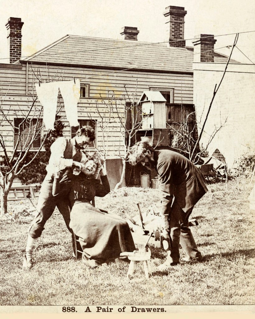 Rose Stereograph Company, Melbourne (Australian)(publisher) 'A Pair of Drawers' c. 1895