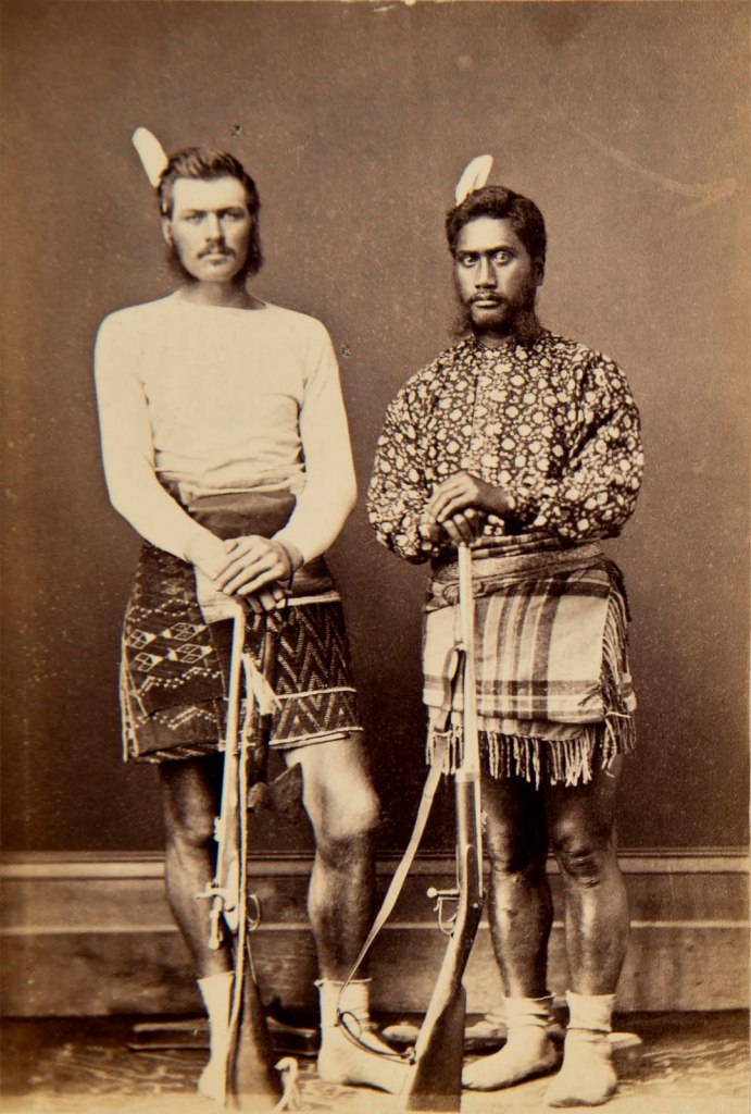 Batt & Richards (firm) (finished January 1874) 'Tom Adamson and Wiremu Mutumutu, Wanganui' c. 1867-1874