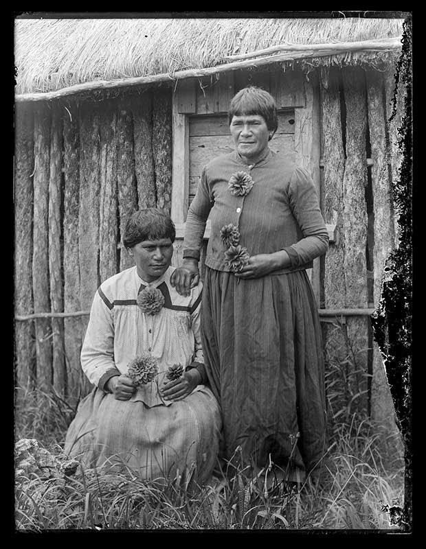 Henry Wright (New Zealand, 1844-1936) 'Rahui Te Kiri Tenetahi [right] and her daughter Ngāpeka Te Roa of Ngāti Manuhiri' 1893