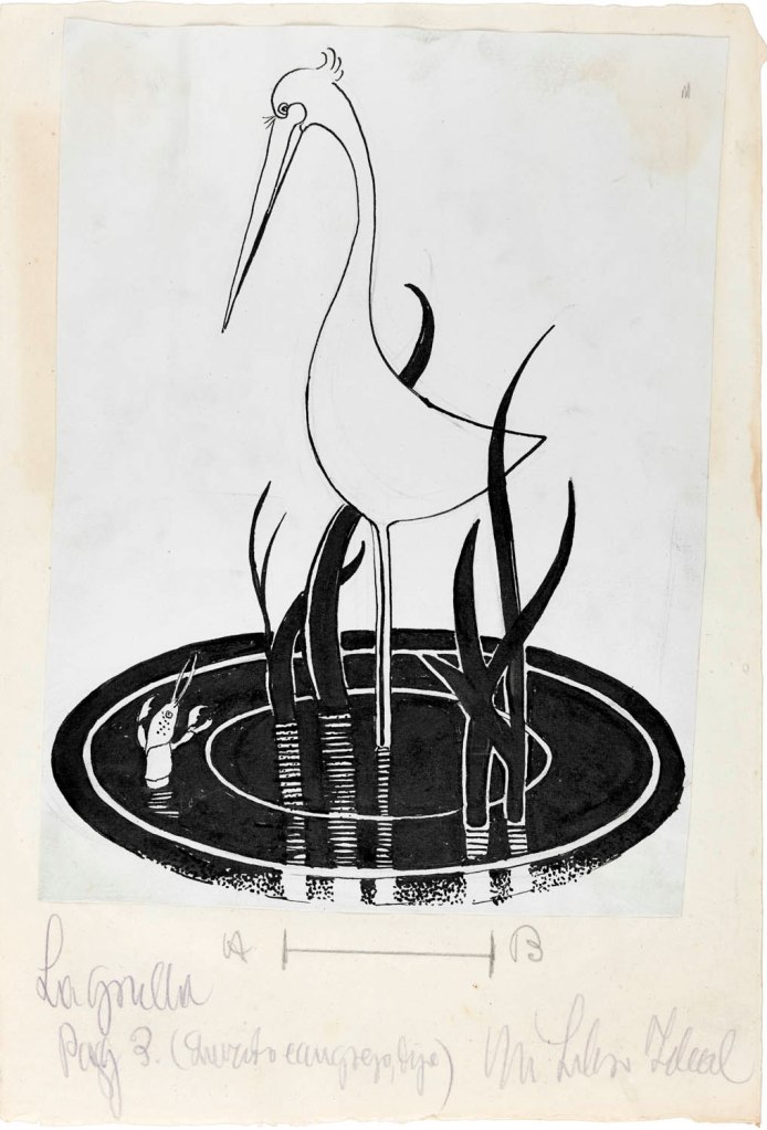 Rosario de Velasco (Spanish, 1904-1991) ''Dear Crab, Leave the Crane', drawing for 'Mi libro ideal'' (Querido cangrejo, deja la grulla, 1933. Dibujo para Mi libro ideal de varios autores) 1933