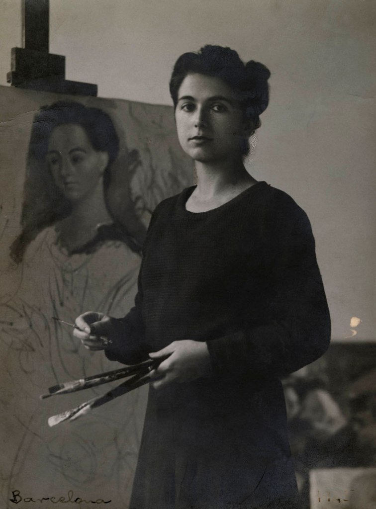 Anonymous photographer. 'Rosario de Velasco painting' 1920s