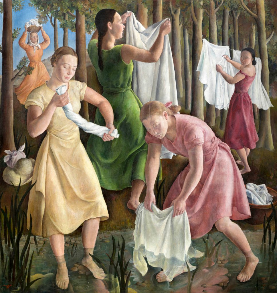 Rosario de Velasco (Spanish, 1904-1991) 'Laundresses or The Washerwomen' (Lavanderas) 1934