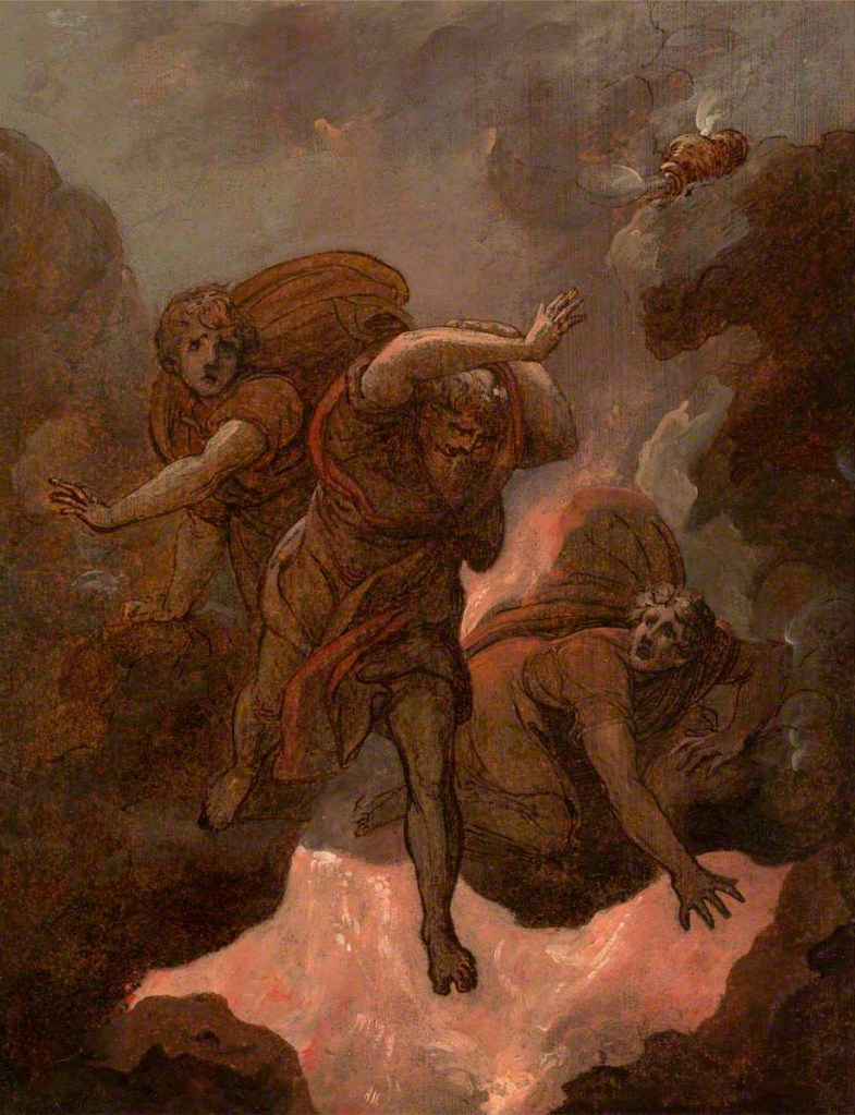 Maria Cosway (Italian-English 1760-1838) 'The Judgement of Korah, Dathan and Abiram' c. 1801