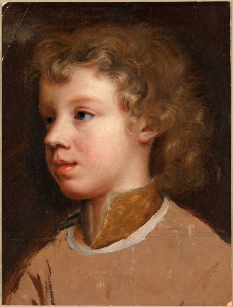 Mary Beale (English, 1633-1699) 'Sketch of the Artist's Son, Bartholomew Beale, Facing Left' c. 1660