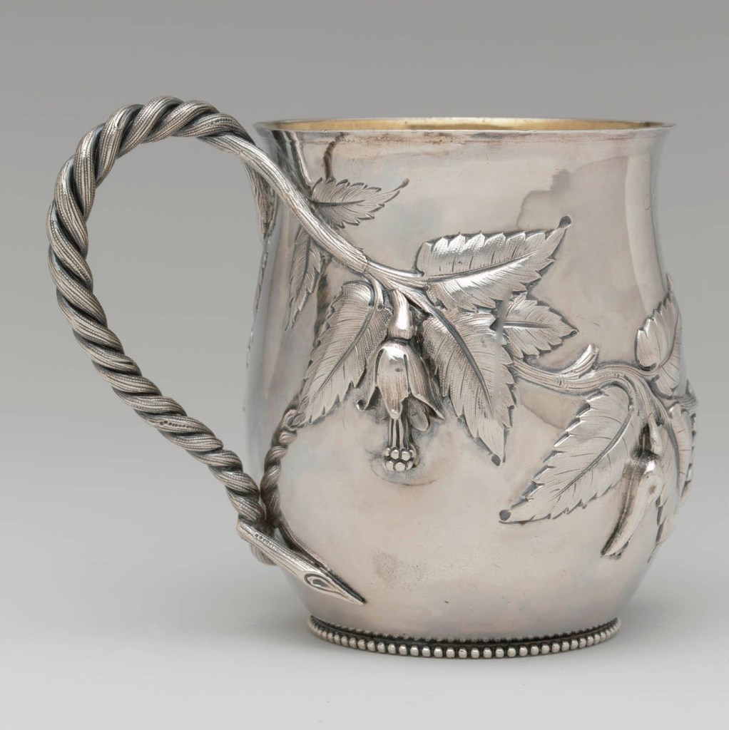 Edward C. Moore (American, New York 1827 - 1891 New York) 'Cup' 1853 from the exhibition 'Collecting Inspiration: Edward C. Moore at Tiffany & Co.' at The Metropolitan Museum of Art, New York, June - Oct 2024