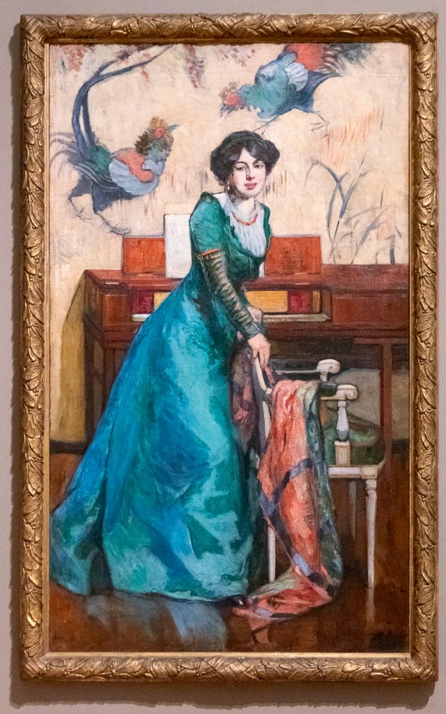 Ethel Wright (British, 1866-1939) 'The Music Room, Portrait of Una Dugdale' 1912 (installation view)