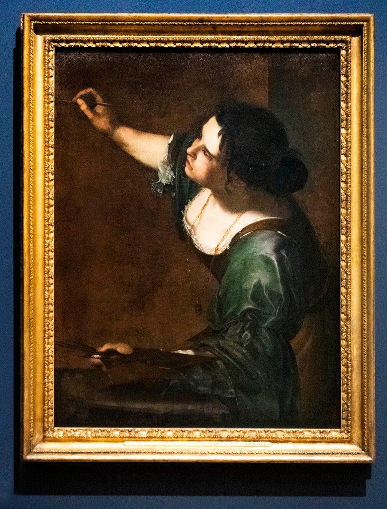 Artemisia Gentileschi (Italian, 1593-1653) 'Self-Portrait as the Allegory of Painting (La Pittura)' c. 1638-1639 (installation view)