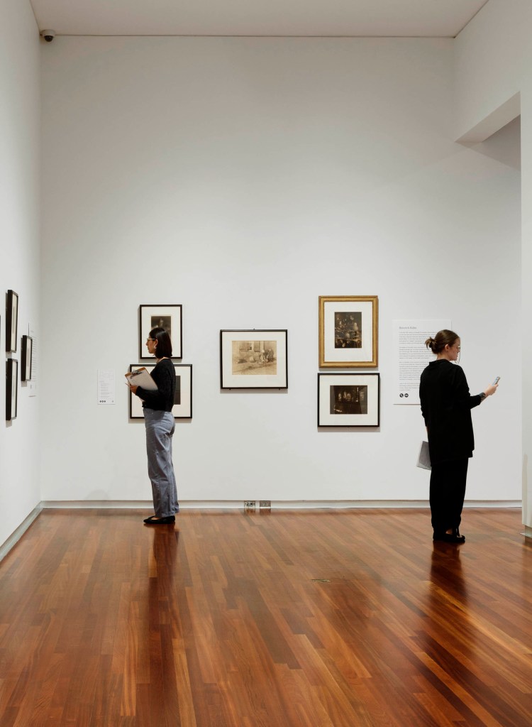Installation view of the exhibition 'Photo-Secession: Painterly Masterworks of Turn-of-the-Century Photography' at the Utah Museum of Fine Arts showing the work of Heinrich Kühn