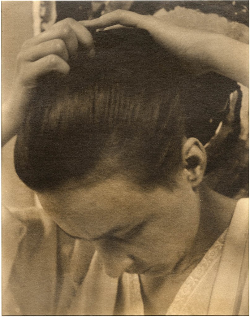 Alfred Stieglitz (American, 1864-1946) 'Georgia O'Keeffe (Fixing Hair)' 1919-1921