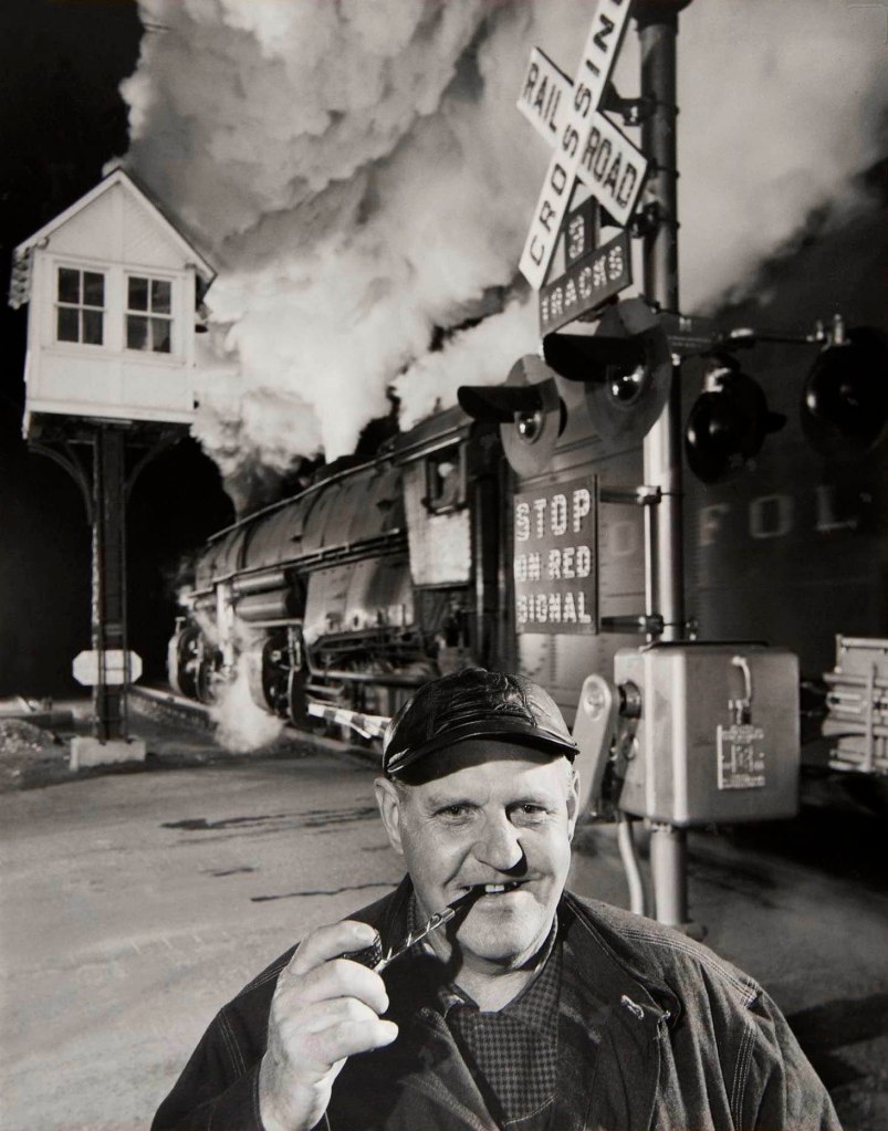 O. Winston Link (American, 1914-2001) 'Archie Stover, Crossing Watchman' 1956
