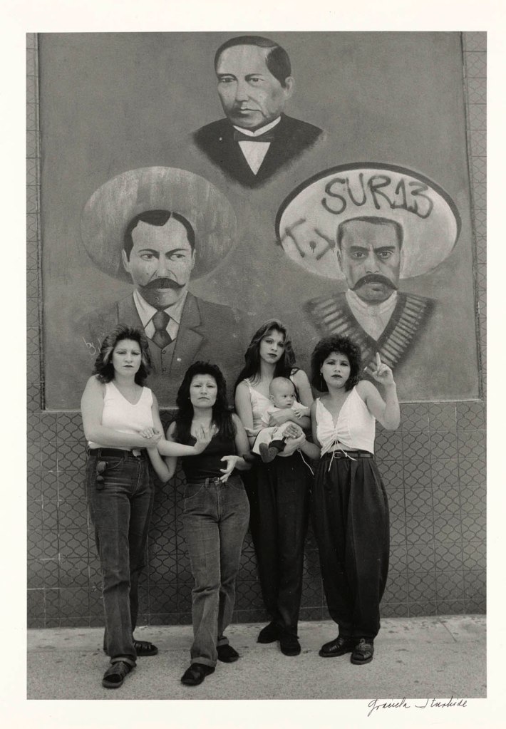 Graciela Iturbide (Mexican, b. 1942) 'Cholos, White Fence, East Los Angeles' 1986 from the exhibition 'Picturing the Border' at the Cleveland Museum of Art, July 2024 - January 2025
