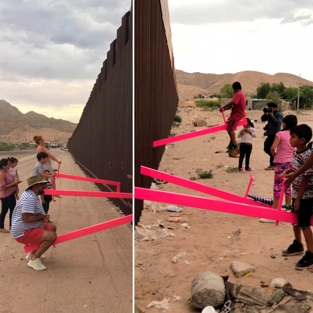 Ronald Rael (American, b. 1971) and Virginia San Fratello (American, b. 1971) with Colectivo Chopeke. 'Teeter-Totter Wall' 2019