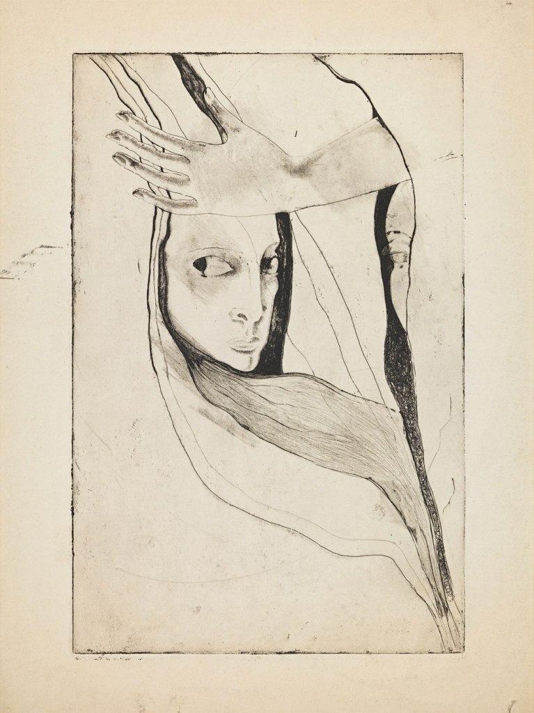 Hedda Sterne (American born Romania, 1910-2011) 'Self Portrait' 1936-1939