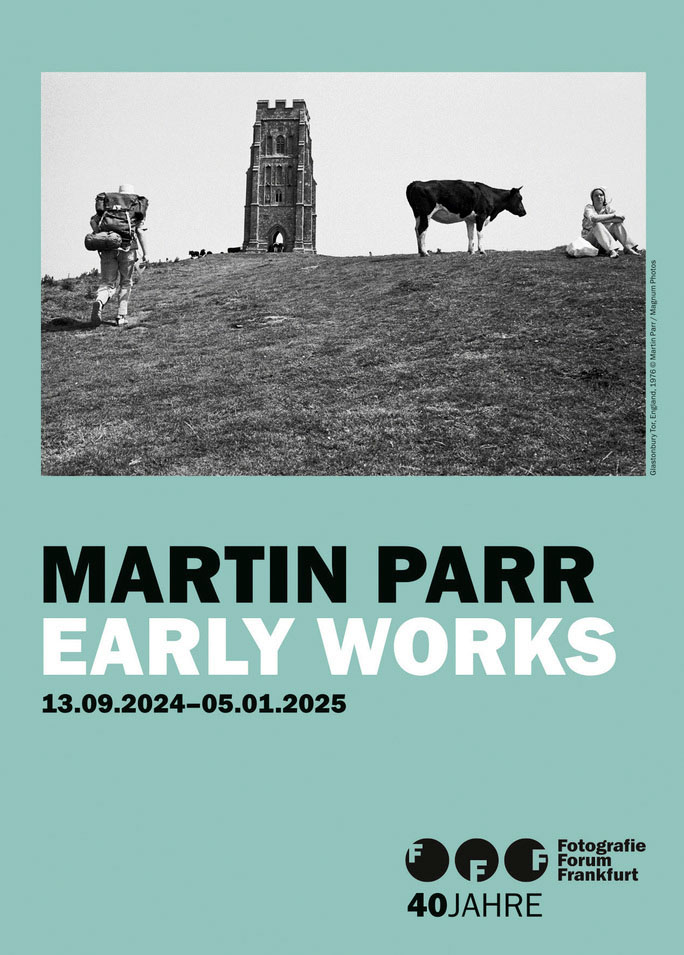 'Martin Parr. Early Works' poster for the exhibition at Fotografie Forum Frankfurt (FFF)