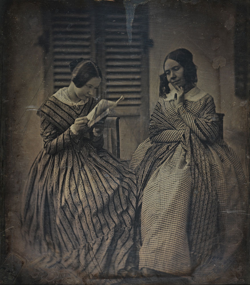 Jean-Pierre Thierry (French, 1810-1870) 'Two ladies reading a letter' c. 1845