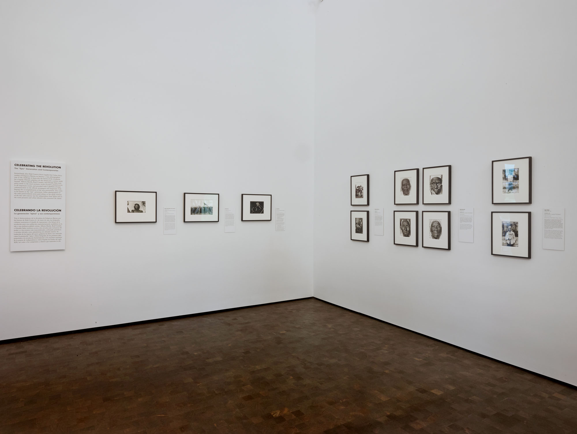 Installation view of the exhibition ‘Navigating the Waves: Contemporary Cuban Photography’ at the Museum of Fine Arts, Houston showing at left the section "Celebrating the Revolution" including at left, Alberto Korda's 'Heroic Guerrilla' (Guerillero heroico) 1960; at second left, Raúl Corrales' 'Caballería' (Cavalry) 1960; and at third right, Osvaldo Salas' 'Five Points of Fidel' (Cinco puntos de Fidel) 1982 Installation view of the exhibition ‘Navigating the Waves: Contemporary Cuban Photography’ at the Museum of Fine Arts, Houston showing at left the section "Celebrating the Revolution" including at left, Alberto Korda's 'Heroic Guerrilla' (Guerillero heroico) 1960; at second left, Raúl Corrales' 'Caballería' (Cavalry) 1960; and at third right, Osvaldo Salas' 'Five Points of Fidel' (Cinco puntos de Fidel) 1982