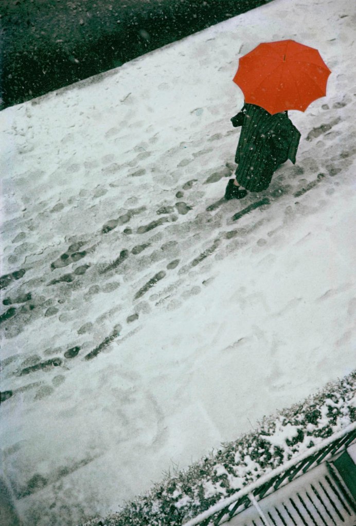 Saul Leiter (American, 1923-2013) 'Footprints' c. 1950 from the exhibition 'Saul Leiter - An Unfinished World' at Foam, Amsterdam, Jan - April 2025