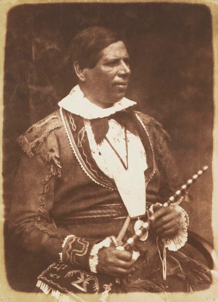 David Octavius Hill & Robert Adamson. 'Rev. Peter Jones or Kahkewaquonaby' 1802-1856. Indian chief and missionary in Canada