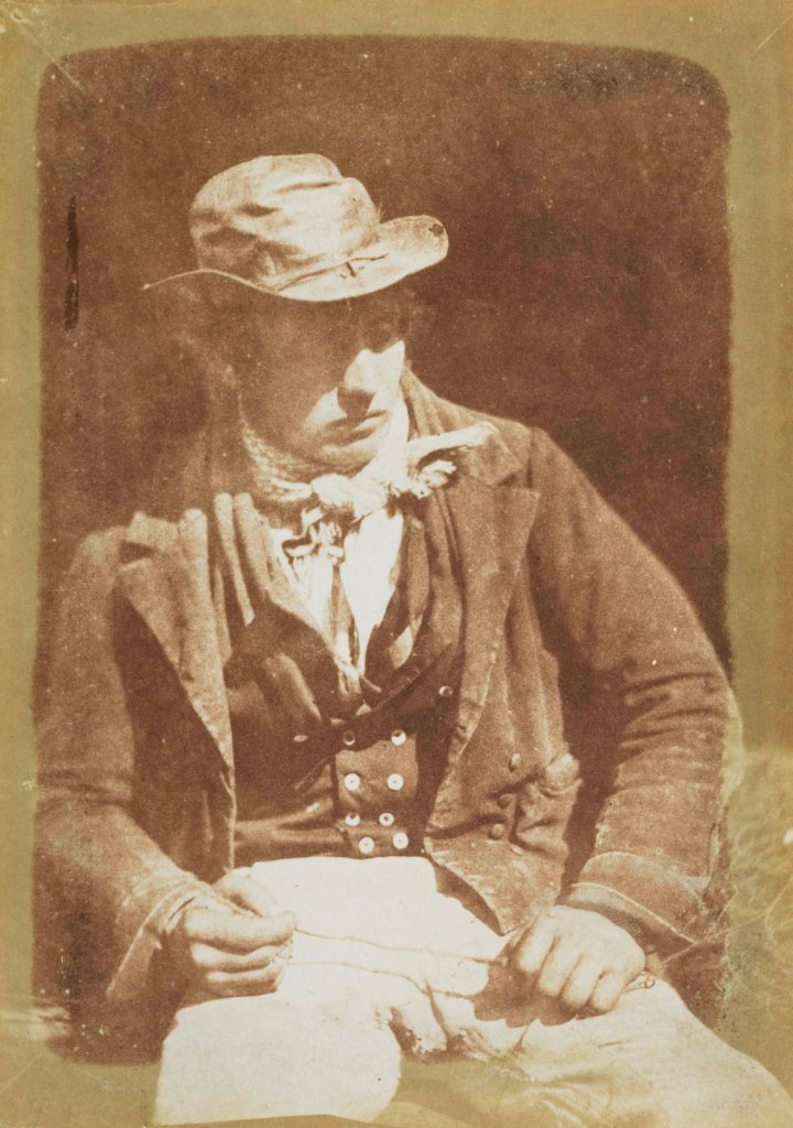 David Octavius Hill & Robert Adamson. 'Willie Liston, 'Redding [cleaning or preparing] the line'; Newhaven fisherman [Newhaven 3]' 1843-1847